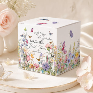 A Lifetime of Butterflies Wildflower Bridal Shower Favor Boxes