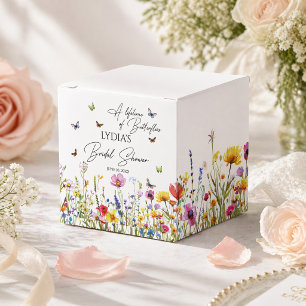 A Lifetime of Butterflies Wildflower Bridal Shower Favor Boxes