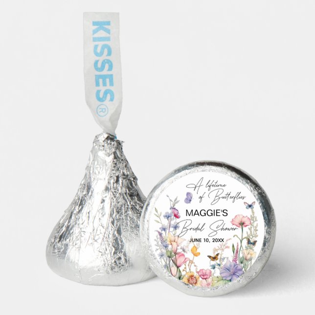 A Lifetime of Butterflies Wildflower Bridal Shower Hershey®'s Kisses® (Front)