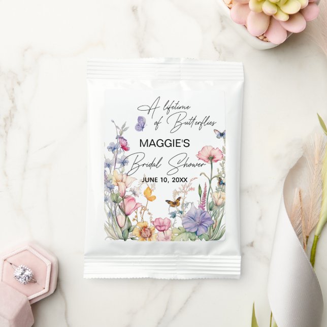 A Lifetime of Butterflies Wildflower Bridal Shower Margarita Drink Mix (Wedding)