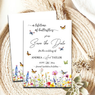 A Lifetime of Butterflies Wildflowers Save The Date