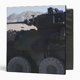 A light armored vehicle fires binder