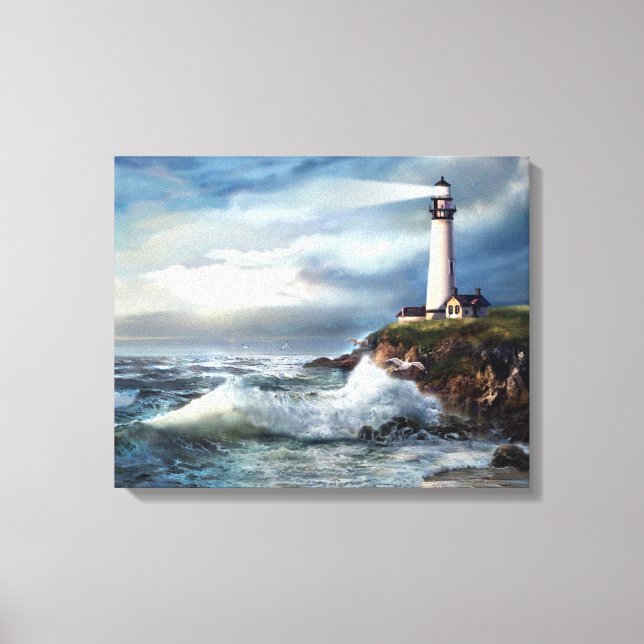 A Light of Hope, Pigeon Point Lighthouse Canvas Print (Front)