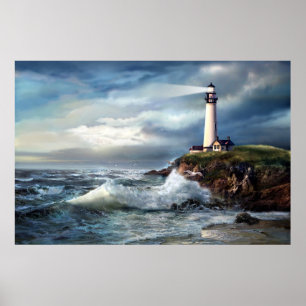 A Light of Hope, Pigeon Point Lighthouse Poster