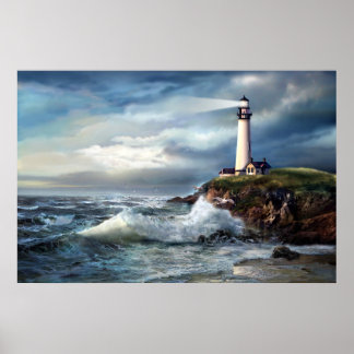 A Light of Hope, Pigeon Point Lighthouse Poster
