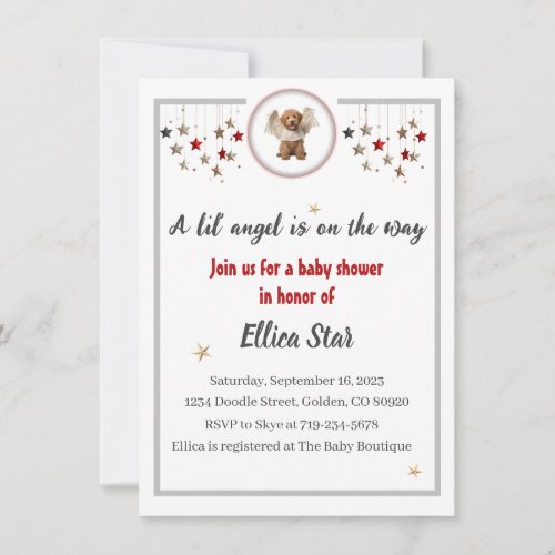 A Lil Angel Baby Shower Invitation