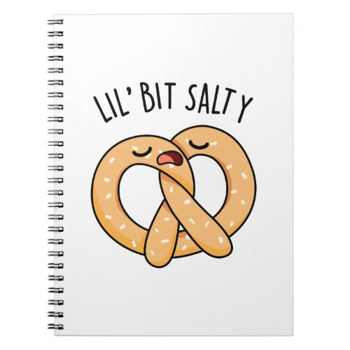 A Lil Bit Salty Cool Salty Pretzel Pun  Notebook