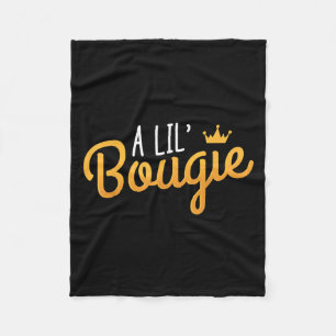 A Lil Bougie Humor Quote Fleece Blanket