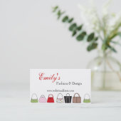 A Line of Purses Design 3 Fashion Business Cards (Standing Front)