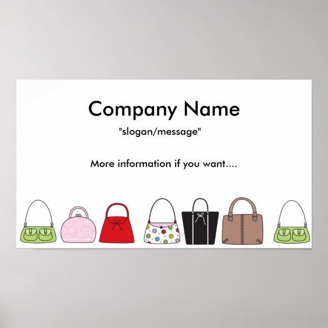 A Line of Purses Poster/Print Poster (Front)