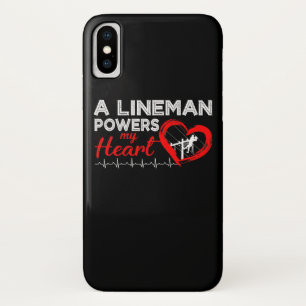 A Lineman Powers My Heart Lineman Heart iPhone X Case