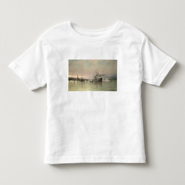 A Liner and Other Shipping before the Statue of Li Toddler T-shirt (Front)