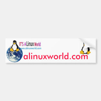 a linux world bumper sticker