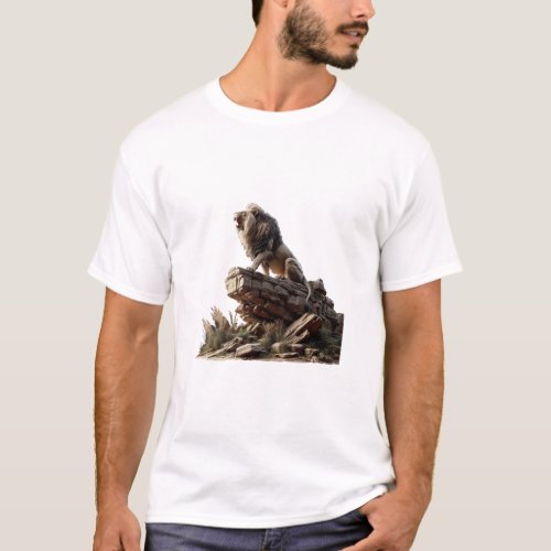 A lion in nature T_Shirt