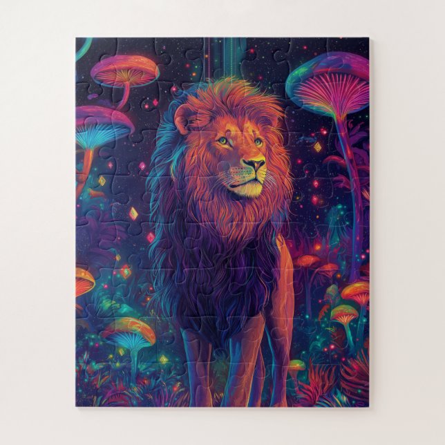 A lion standing majestically jigsaw puzzle (Vertical)