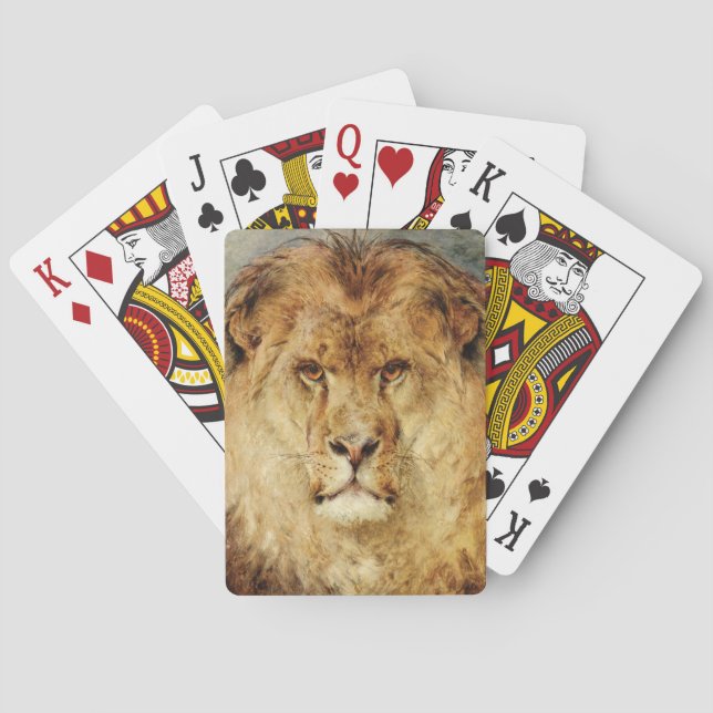 A Lion's Head (by Heywood Hardy) Poker Cards (Back)