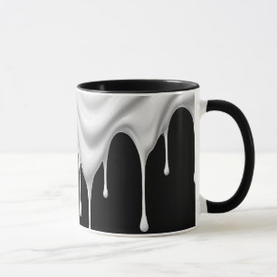 A liquid effect flowing along a mug. mug
