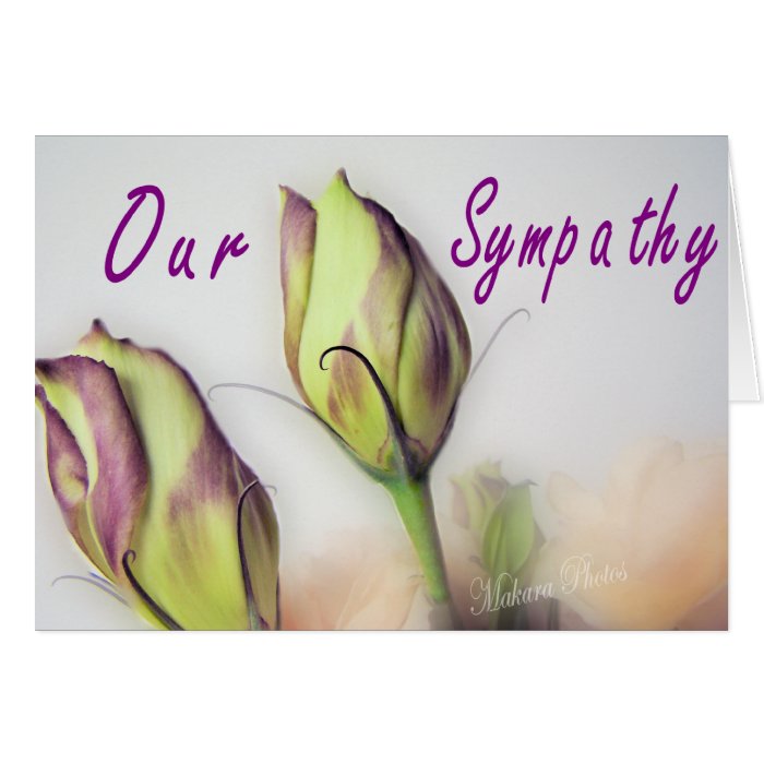 A Lisianthus Sympathy card customize