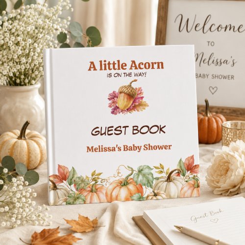 A Little Acorn Autumn Fall Baby Shower Guest Book