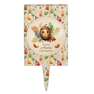 A Little Acorn Fall Baby Shower Cake Topper