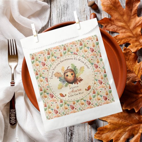 A Little Acorn Fall Baby Shower Favor Bag