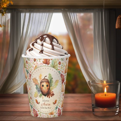 A Little Acorn Fall Baby Shower Paper Cups