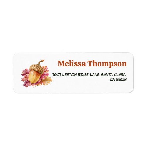 A Little Acorn Is on the Way Fall Baby Shower Label