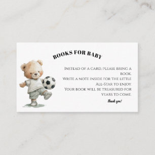 A Little All-star Baby Shower Books For Baby Enclosure Card