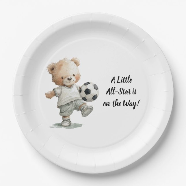 A Little All-Star Baby Shower  Paper Plates (Front)