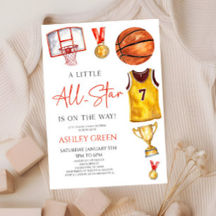 A Little All-Star Basketball Baby Shower Invitation