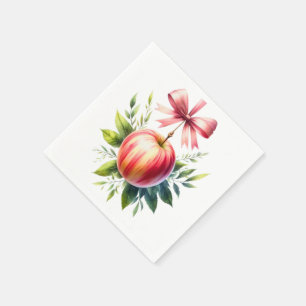 A Little Apple Is On The Way Fall Baby Shower Napkins