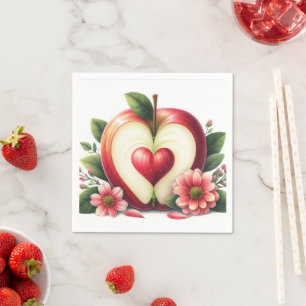 A Little Apple Is On The Way   Fall Baby Shower  Napkins