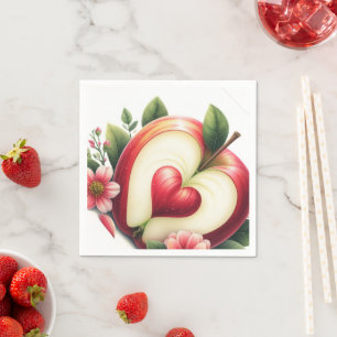 A Little Apple Is On The Way   Fall Baby Shower  Napkins