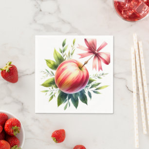 A Little Apple Is On The Way   Fall Baby Shower  Napkins