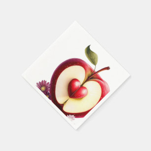 A Little Apple Is On The Way   Fall Baby Shower  Napkins