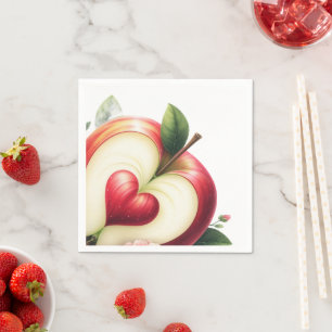 A Little Apple Is On The Way   Fall Baby Shower  Napkins