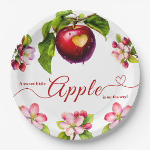 A Little Apple Is On The Way   Fall Baby Shower  Paper Plates