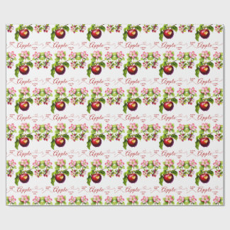 A Little Apple Is On The Way | Fall Baby Shower Wrapping Paper