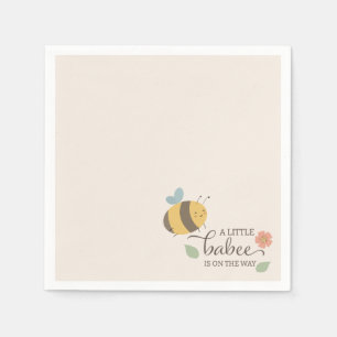 A little babee is on the way, bee baby shower napkins