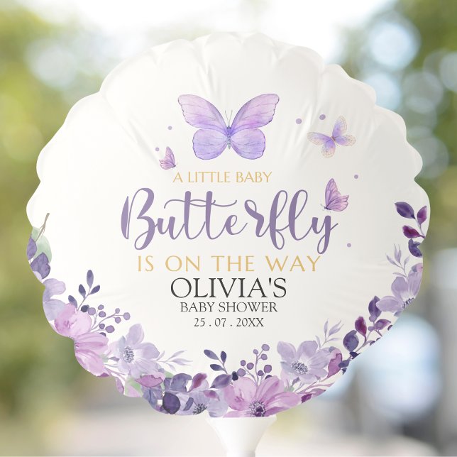 A Little Baby Butterfly is on The Way Baby shower Balloon (Creator Uploaded)