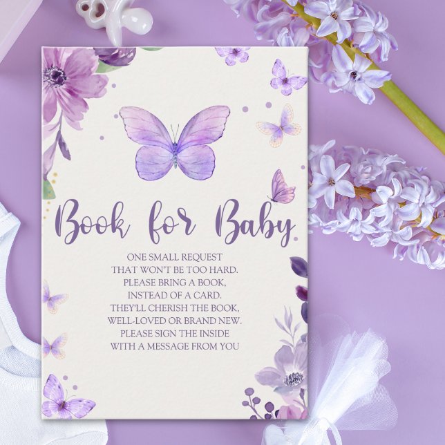 A Little Baby Butterfly is on The Way Baby shower Enclosure Card (Creator Uploaded)