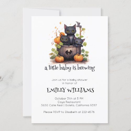 A Little Baby is Brewing Baby Shower Invitation