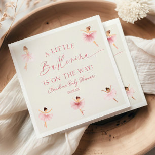 A Little Ballerina Pink Ballet Baby Shower Napkins