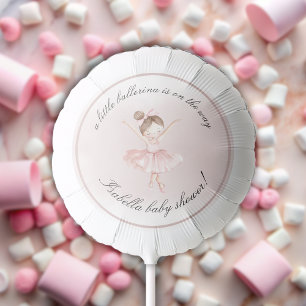 A Little Ballerina Watercolor Girl Baby Shower Balloon