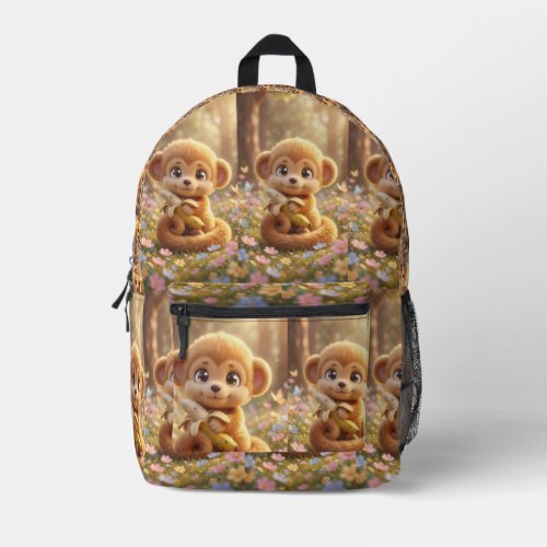 A Little Banana, A Big Adventure Printed Backpack