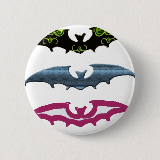A Little Batty Pinback Button (Front)
