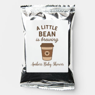 “A Little Bean Is Brewing” Baby Shower Favor Coffee Drink Mix
