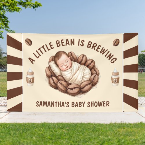 A Little Bean Is Brewing Coffee Baby Shower Banner