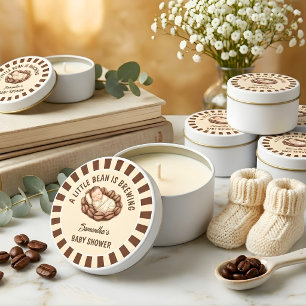 A Little Bean Is Brewing Coffee Baby Shower  Mini Candle Favors