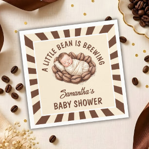 A Little Bean Is Brewing Coffee Baby Shower Napkins